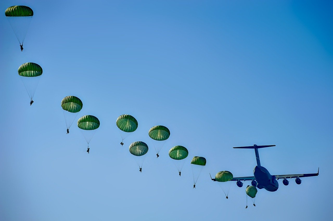 army, rangers, parachuting